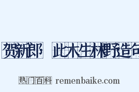 贺新郎·此木生林野造句是什么意思的图片